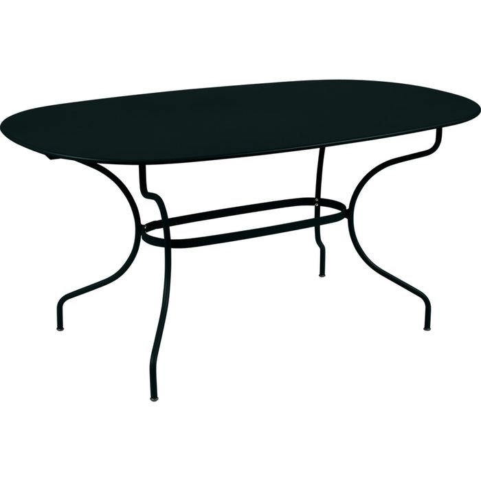 Photo of Opéra+ Oval Table 160 X 90, Liquorice - Outdoor Dining Table - Black - Metal