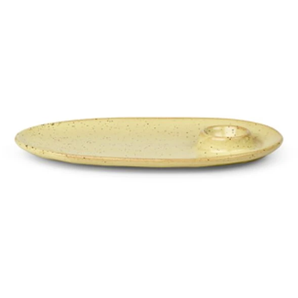 Photo of Flow Breakfast Plate - Tallerken - Yellow - B: 23,5 X H: 2,2 X D: 14 Cm