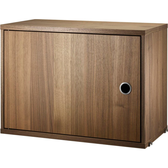 Photo of String cabinet with door 58 x 30 x 42 cm, 1-p, walnut - Storage cabinet - Wood coloured - Mdf