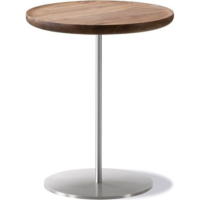 Photo of Pal Side Table 6751 By Keiji Takeuchi - Sidebord - Oiled Walnut / Brushed Steel - Ø37,5 X H38 Cm
