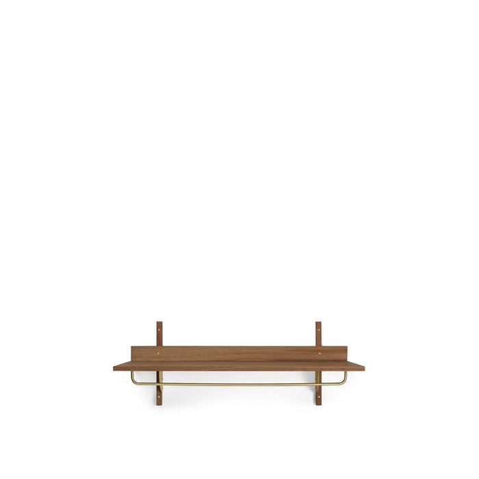 Photo of Sector Rack Shelf - Knager - Smoked Oak/brass - W: 87 X H: 34 X D: 37 Cm