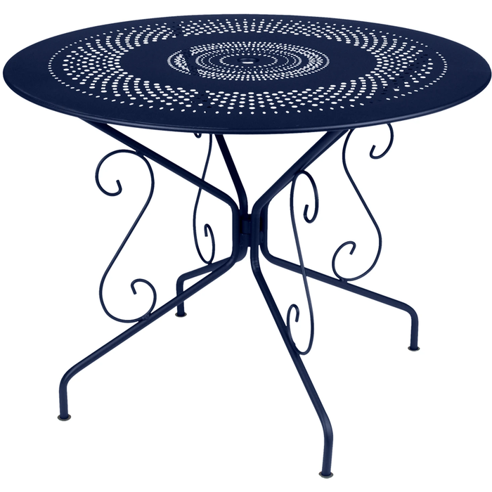 Photo of Montmartre Table Ø 96 Cm, Deep Blue - Matbord Utomhus - Blå - Metall