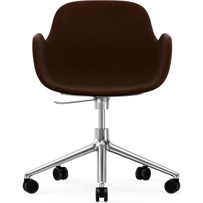 Photo of Form Armchair - Swivel frame 5w Gas lift fully upholstered - Office chair - Frame: Aluminium / Fabric type: City velvet vol. 2 21 - L: 72.5 x H: 73/86 x Sh: 37/50 cm