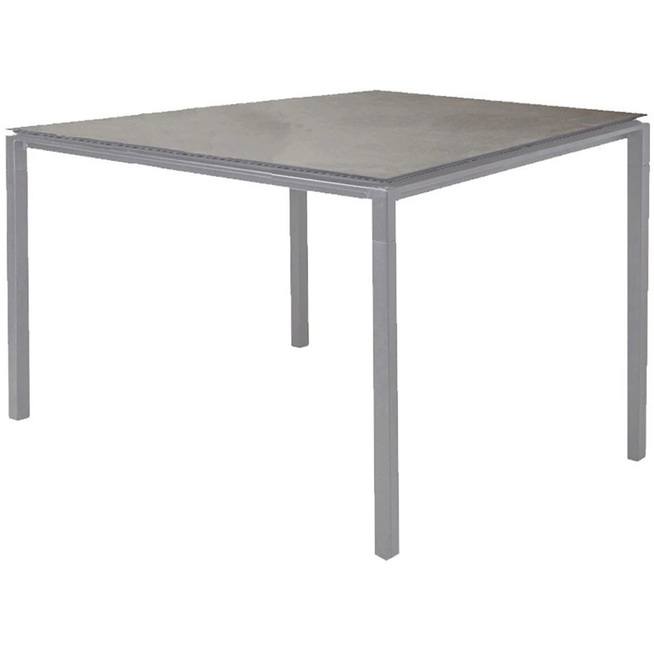 Photo of Pure 100x100 Cm Light Grey/concrete Grey - Outdoor dining table - Foersom & Hiort-lorenzen Mdd - Grey - Natural material/metal