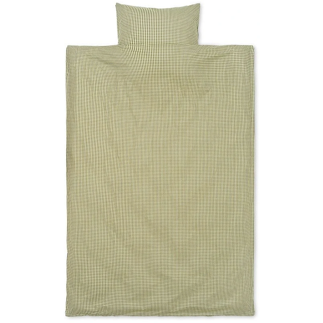 Photo of Check Bedding - Children's bedding - Lemon / Olive - (junior) W100 x H140 cm