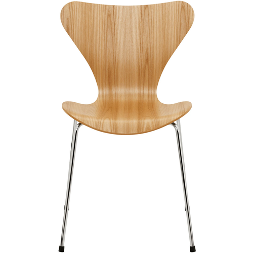 Photo of 3107 Sjuan, Elm veneer - Dining chairs - Arne Jacobsen - Wood-coloured - Metal/wood
