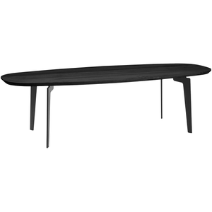 Photo of Fh61 Join 50 x 130 cm - Black lacquered - Coffee table - Fritz Hansen - Black - Metal/wood