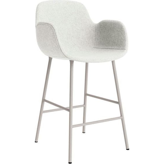 Photo of Form Bar Armchair 65 Cm Full Upholstery Warm Grey Steel