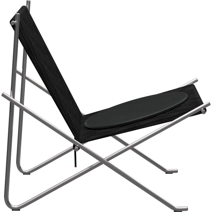 Photo of Pk4 Lounge Chair with Leather Cushion Stainless Steel