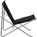 Pk4 Lounge Chair with Leather Cushion Stainless Steel