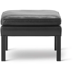 Photo of Mogensen Ottoman 2202 By Børge Mogensen - Ottoman - Max 98 Black / Black Lacquered Oak - W58 X D58 X H43 Cm