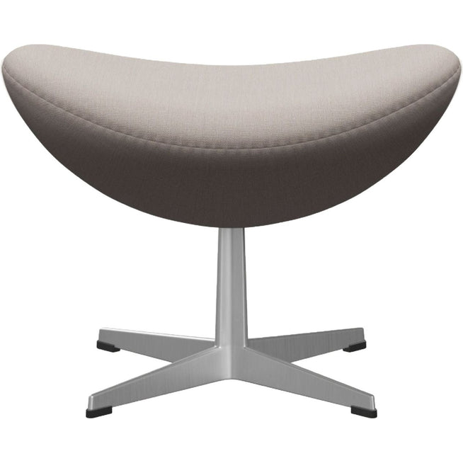 Photo of 3127 Ägget Footstool, Christianshavn 1120 Satin Polished Aluninium - Footstools - Arne Jacobsen - Metal/textile/synthetic
