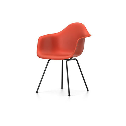 Photo of Eames Plastic Armchair Dax - 03 Poppy Red - Basic Dark Base - Matstolar - Charles & Ray Eames - Röd - Metall/plast