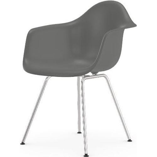 Photo of Eames Plastic Armchair Dax - 56 Granite Grey - Chrome Base - Matstolar - Charles & Ray Eames - Grå - Metall/plast