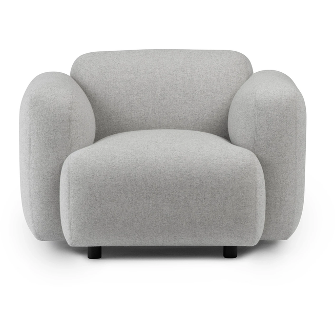 Photo of Swell Armchair - Lds08 - Armchairs - Jonas Wagell - Grey - Wood/textile/foam
