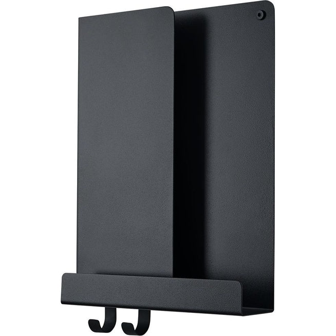 Photo of Folded Shelves Xs, Black - Wall Shelves - Johan Van Hengel - Black - Metal