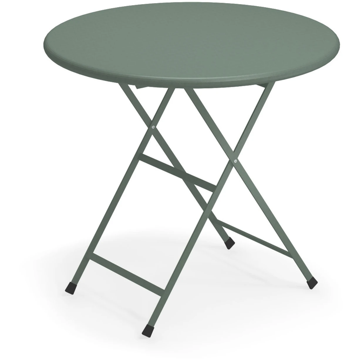 Photo of Arc En Ciel Folding Round Table, Grey/green - Garden Table - Green - Metal
