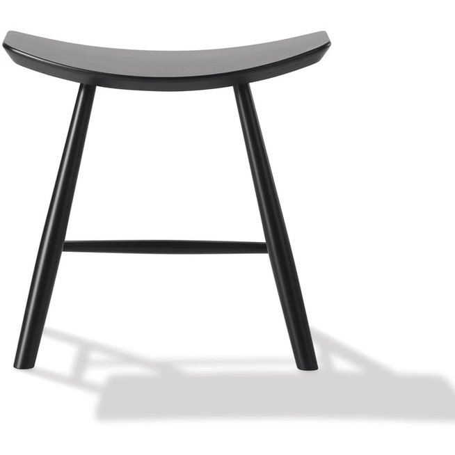 Photo of J63 Stool 3063 By Ejvind A. Johansson - Skammel - Black Ash - W48 X D34,5 X H47 X Sh42,5 Cm