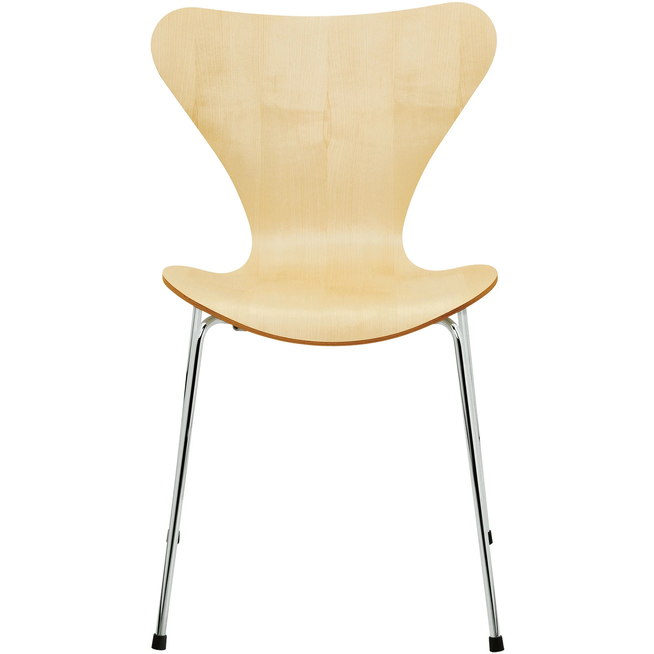 Photo of Sjuan 3107 Maple veneer - Dining chairs - Arne Jacobsen - Wood-coloured - Metal/wood