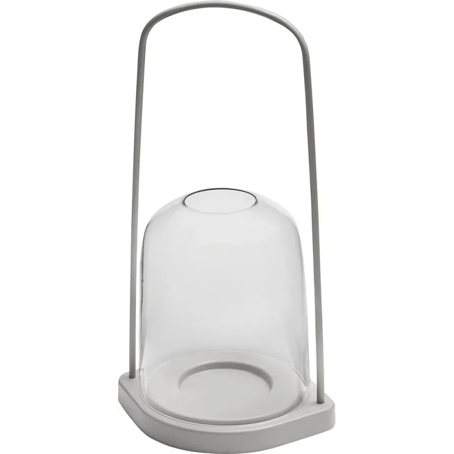 Photo of Bell Lantern Ø30, Glass Shield, Aluminum/stainless Steel/light Grey - Eldstäder & Lyktor - Martin Solem