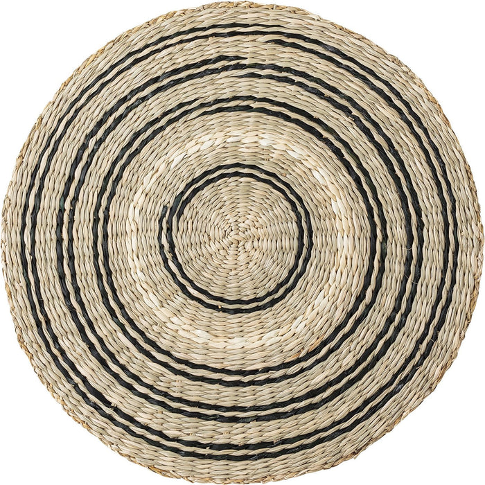 Photo of Seagrass placemats - black / natural set of 6 pieces