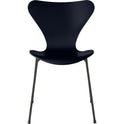 3107 Seven, Coloured Ash, Venetian Red, Underframe Warm Graphite - Dining chairs - Arne Jacobsen - Red - Metal/wood