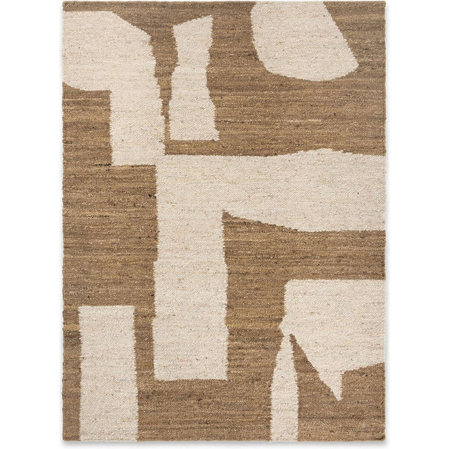 Photo of Piece Rug - Gulvtæppe - Piece Rug - 140 X 200 - Off-white/toffee - W140 X D1 X H200 Cm