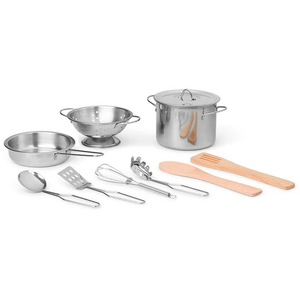 Photo of Toro Play Kitchen - Tools - Legetøj - Stainless Steel / Beech Wood - W10 X H17 X D11 Cm