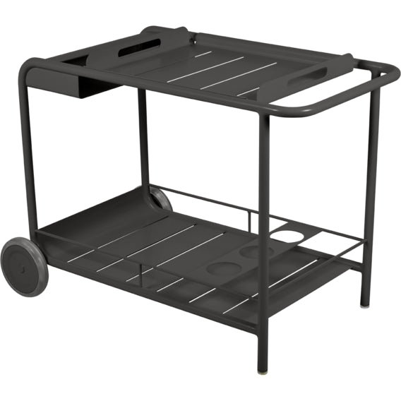 Photo of Luxembourg Side Bar/trolley Bar, Liquorice - Small Tables & Outdoor Side Tables - Frédéric Sofia - Black - Metal