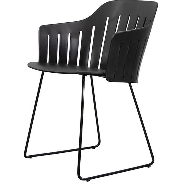 Photo of Choice Stol - Aluminium - Indendørs - Spisebordsstol - Frame: Black, Aluminium / Seat: Black - W59 X D53 X H42 Cm