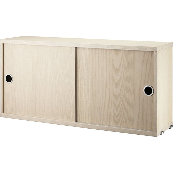 Photo of String Cabinets/sliding doors 78x20, Ash - Shelving - Nils Strinning - Wood-coloured - Metal/wood