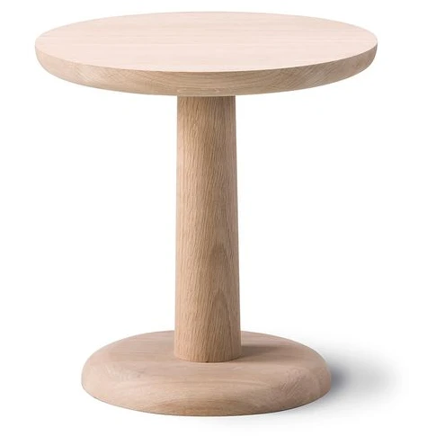 Photo of Pon Side Table 1280 By Jasper Morrison - Sofabord - Soaped Oak - Ø35 X H36 Cm