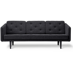 Photo of No. 1 Sofa 2003 By Børge Mogensen - 3 Personers Sofa - Hallingdal 180 / Black Lacquered Oak - W206 X D86 X H83 X Sh41 Cm