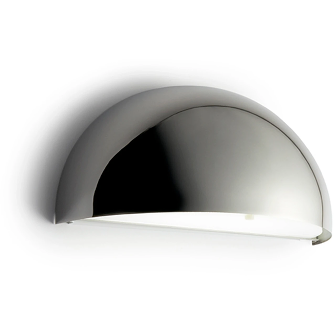 Photo of Rørhat Wall Led, Chrome, 10,5w Led 3000k, Ip23 - Vägglampor Utomhus - Jesper J. Pedersen - Silver
