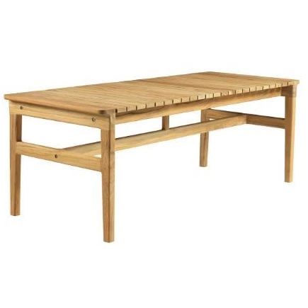 M13 together 2 pers. Garden bench without backrest L126 cm - solid teak/natural