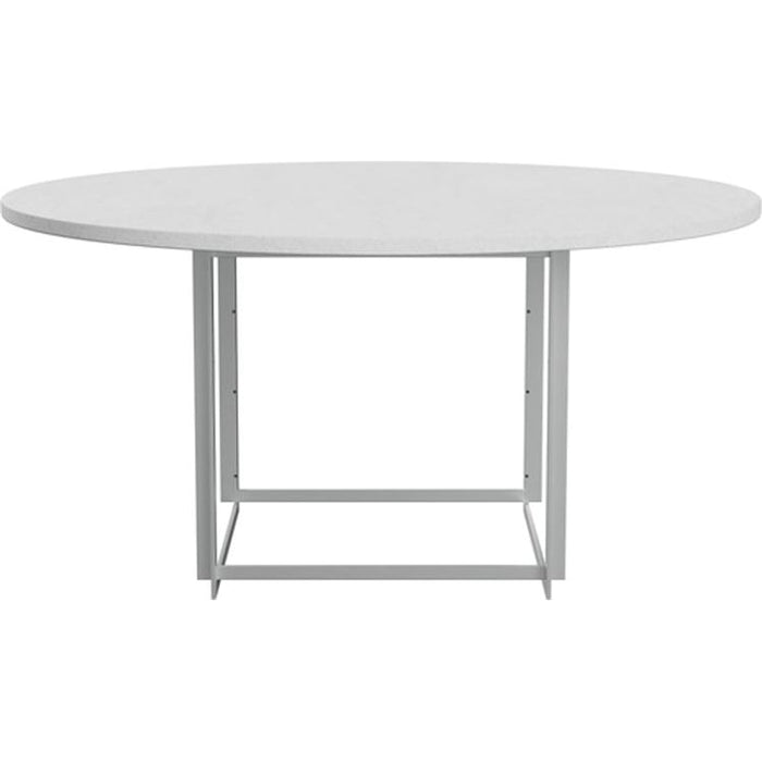 Photo of Pk54 Bord Ø140 Cm Rolled Marble White-steel