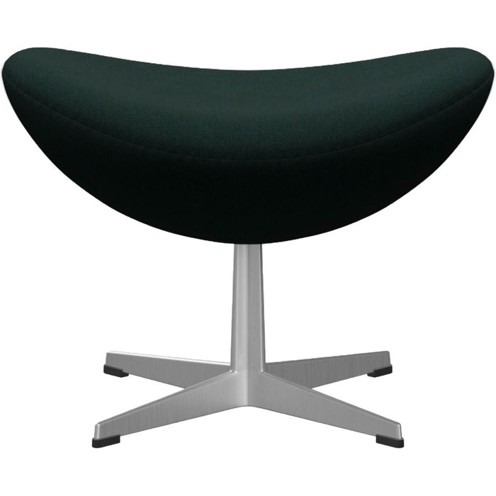 Photo of 3127 Ägget Footstool, Christianshavn 1161 Satin Polished Aluninium - Footstools - Arne Jacobsen - Metal/textile/synthetic