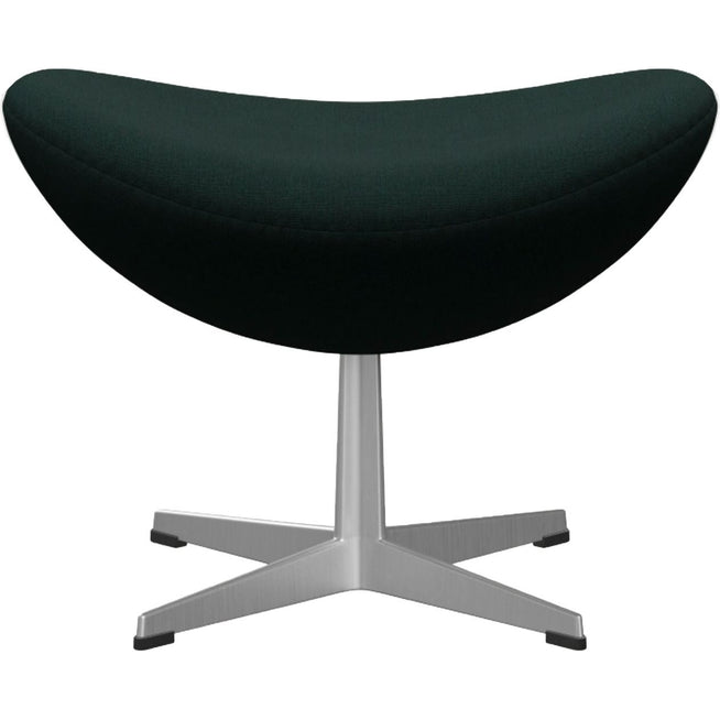 Photo of 3127 Ägget Footstool, Christianshavn 1161 Satin Polished Aluninium - Footstools - Arne Jacobsen - Metal/textile/synthetic