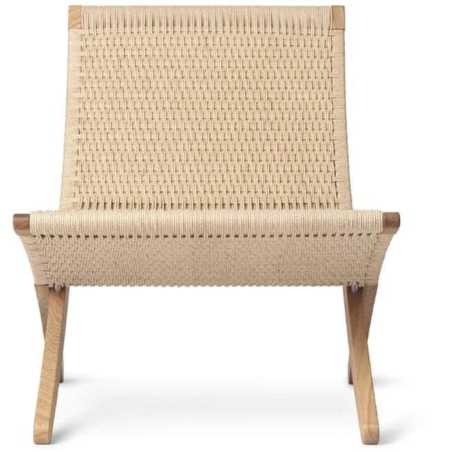 Photo of Mg501 Cuba Folding Armchair Oak Stand Natural Paper