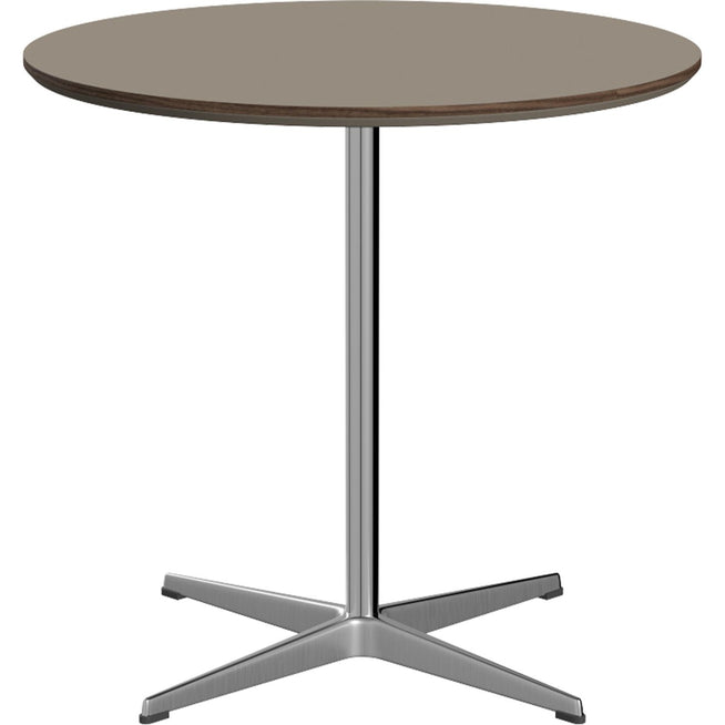 Photo of A622 Circular, Ø75 cm, Laminate, Brown Ottawa, 4-pronged Star Base - Dining Table - Arne Jacobsen,piet Hein - Brown - Laminate/Metal