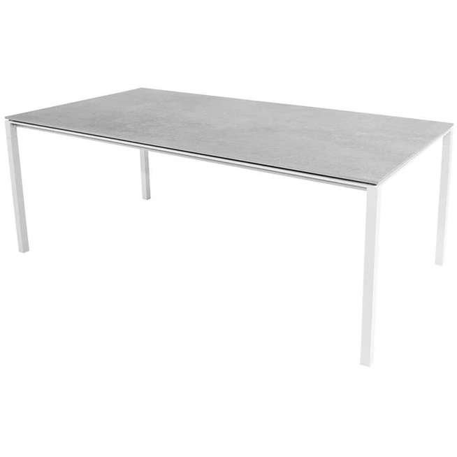 Photo of Pure Table - 200x100 - Dining Table - Frame: White Aluminium / Table Top: