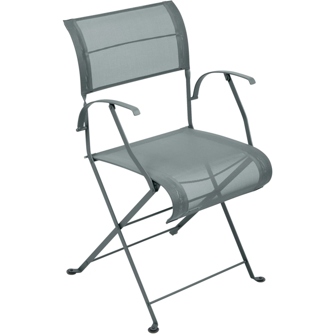 Photo of Dune Premium Armchair Storm Grey - Outdoor dining chairs - Pascal Mourgue - Grey - Metal