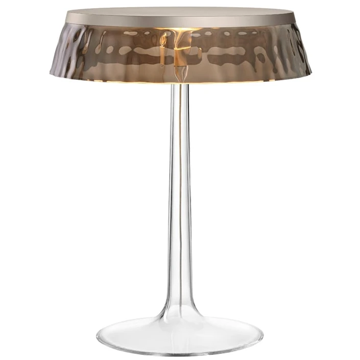 Photo of Bon Jour T Table Lamp Smoke Grey, Matte Chrome Top