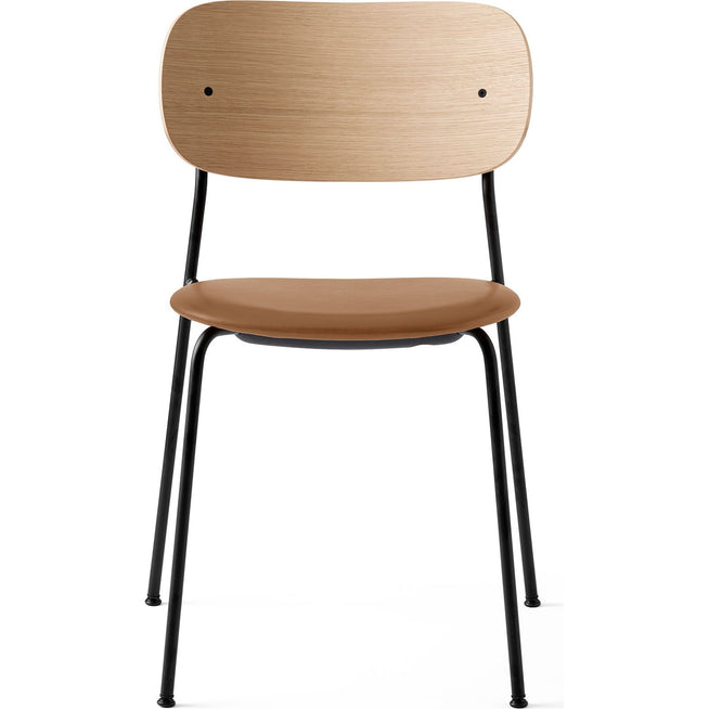 Photo of Co Chair Black Steel Base Natural Oak, Leather Dakar 0250 - Matstolar - Norm Architects - Träfärgad - Läder/metall/trä