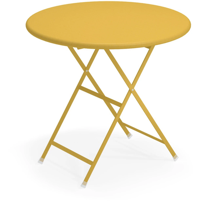 Photo of Arc En Ciel Folding Round Table, Curry Yellow - Trädgårdsbord - Gul - Metall