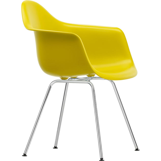 Photo of Eames Plastic Armchair Dax - 34 Mustard - Chrome Base - Matstolar - Charles & Ray Eames - Gul - Metall/plast