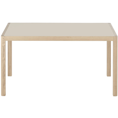 Photo of Workshop Table, 140 X 92 Cm, Warm Grey Linoleum/oak - Matbord - Cecilie Manz - Träfärgad,grå - Trä/plast