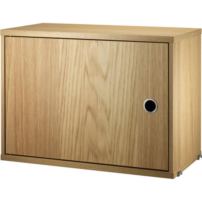 Photo of String cabinet with door 58 x 30 x 42 cm, 1-p, oak - Storage cabinet - wood-coloured - mdf
