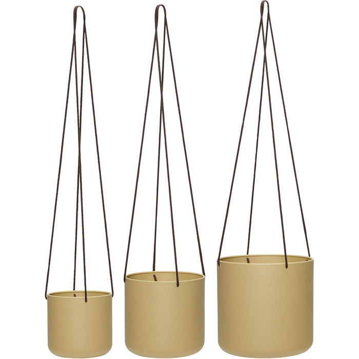 Photo of Bloom Hanging Flowerpots Beige Set of 3 Pieces