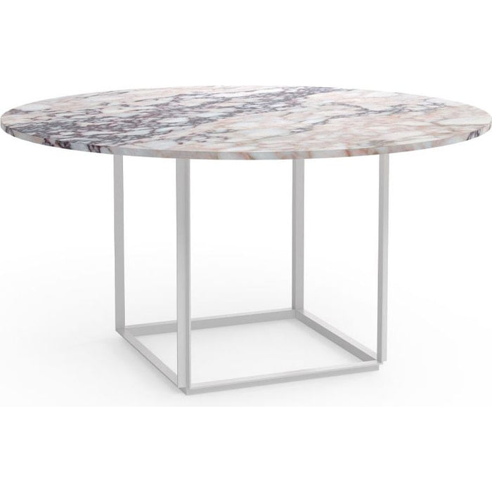 Photo of Florence Round Dining Table White Viola Marble